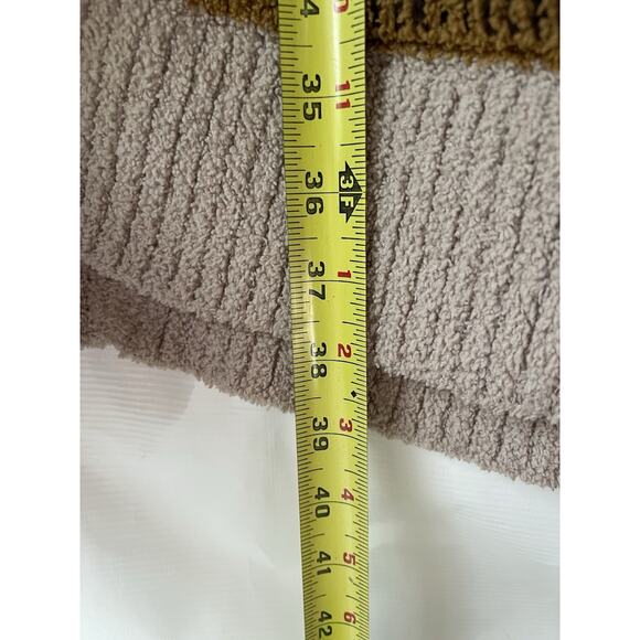 Frye Cardigan Sweater Women's Sz XL Long Length Brown Tan Nordic Cozy - Picture 4 of 5